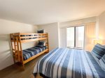 Mammoth Lakes Condo Rental Sunshine Village 157 - 2nd Bedroom has 1 Queen Bed and Twin Bunk Beds